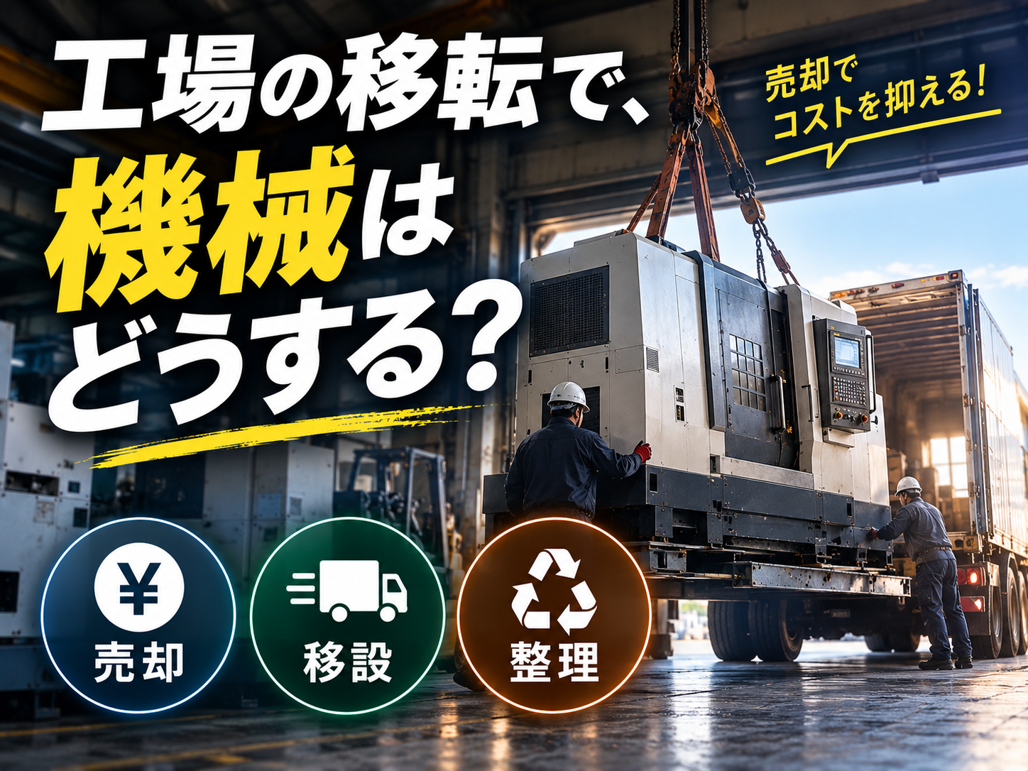 工場移転で機械をどうする？売却判断とスケジュールの立て方