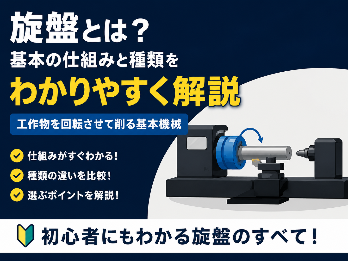 旋盤とは？基本の仕組みと種類をわかりやすく解説