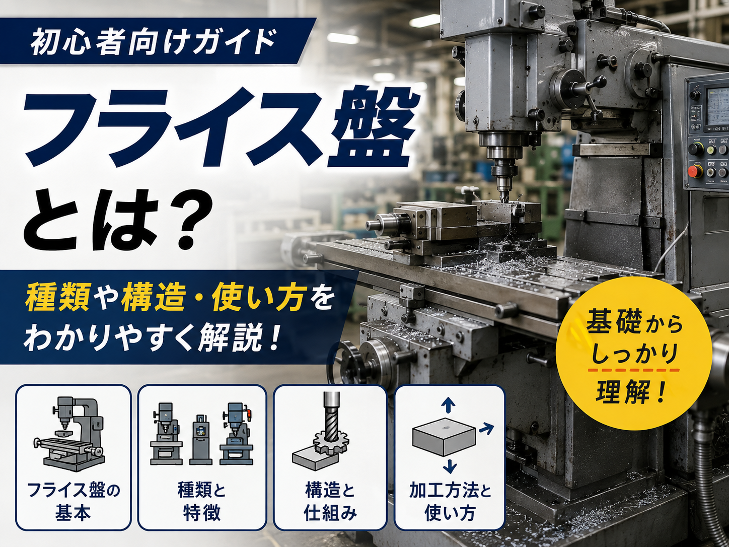 フライス盤とは？仕組み・種類・選び方を基礎から解説