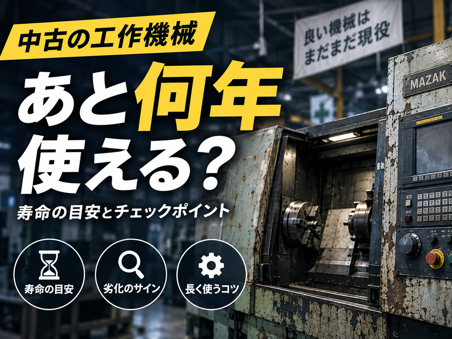 中古機械の耐用年数とは？税務上の年数と実使用寿命の違い